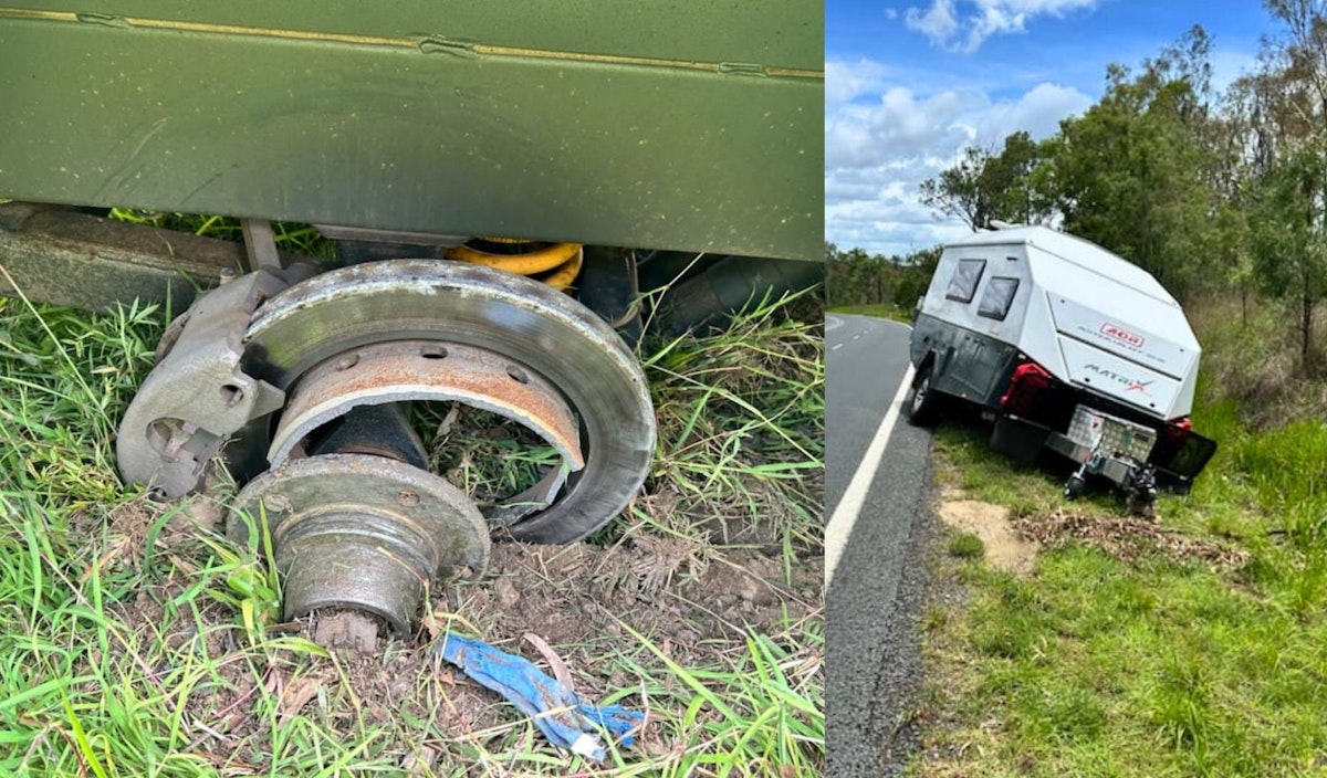 Failed caravan/wheel bearing/hub that we have seen recently at Howard Motor Repairs